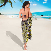 Yellow Aotearoa Tukutuku and Poutama Motif Sarong