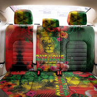 Hawaiian Reggae Back Car Seat Cover Tropical Plants and Tribal Kakau Tattoo-One Love Jawaiian LT03 - Polynesian Pride