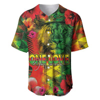 Hawaiian Reggae Baseball Jersey Tropical Plants and Tribal Kakau Tattoo-One Love Jawaiian LT03 Reggae - Polynesian Pride