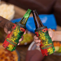 Hawaiian Reggae 4 in 1 Can Cooler Tumbler Tropical Plants and Tribal Kakau Tattoo-One Love Jawaiian LT03 - Polynesian Pride