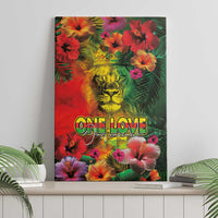 Hawaiian Reggae Canvas Wall Art Tropical Plants and Tribal Kakau Tattoo-One Love Jawaiian LT03 - Polynesian Pride