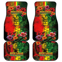 Hawaiian Reggae Car Mats Tropical Plants and Tribal Kakau Tattoo-One Love Jawaiian LT03 - Polynesian Pride