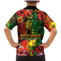 Hawaiian Reggae Family Matching Mermaid Dress and Hawaiian Shirt Tropical Plants and Tribal Kakau Tattoo-One Love Jawaiian LT03 - Polynesian Pride
