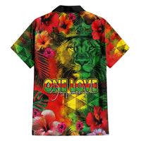 Hawaiian Reggae Family Matching Puletasi and Hawaiian Shirt Tropical Plants and Tribal Kakau Tattoo-One Love Jawaiian LT03 - Polynesian Pride