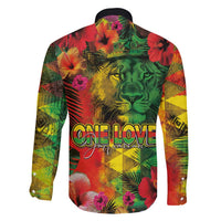 Hawaiian Reggae Family Matching Tank Maxi Dress and Hawaiian Shirt Tropical Plants and Tribal Kakau Tattoo-One Love Jawaiian