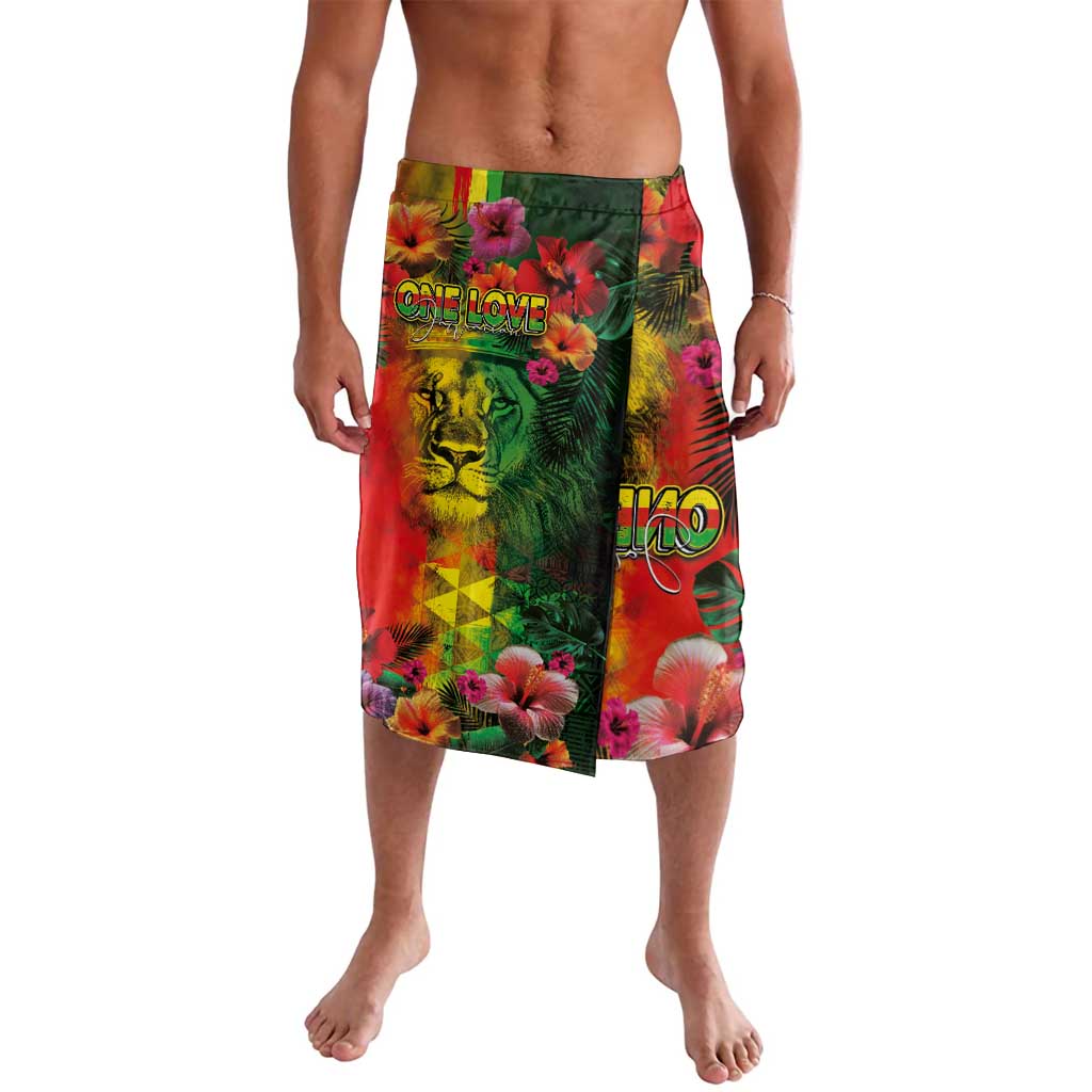 Hawaiian Reggae Lavalava Tropical Plants and Tribal Kakau Tattoo-One Love Jawaiian LT03 Reggae - Polynesian Pride