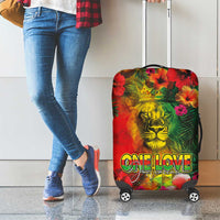 Hawaiian Reggae Luggage Cover Tropical Plants and Tribal Kakau Tattoo-One Love Jawaiian LT03 - Polynesian Pride