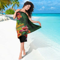 Hawaiian Reggae Sarong Tropical Plants and Tribal Kakau Tattoo-One Love Jawaiian LT03 - Polynesian Pride