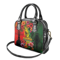 Hawaiian Reggae Shoulder Handbag Tropical Plants and Tribal Kakau Tattoo-One Love Jawaiian LT03 - Polynesian Pride