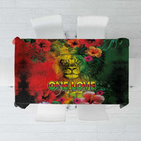 Hawaiian Reggae Tablecloth Tropical Plants and Tribal Kakau Tattoo-One Love Jawaiian LT03 Reggae - Polynesian Pride