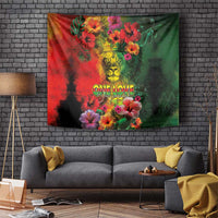 Hawaiian Reggae Tapestry Tropical Plants and Tribal Kakau Tattoo-One Love Jawaiian LT03 Reggae - Polynesian Pride