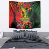 Hawaiian Reggae Tapestry Tropical Plants and Tribal Kakau Tattoo-One Love Jawaiian LT03 - Polynesian Pride