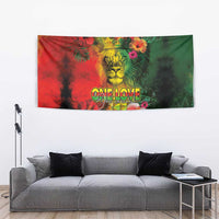 Hawaiian Reggae Tapestry Tropical Plants and Tribal Kakau Tattoo-One Love Jawaiian LT03 - Polynesian Pride