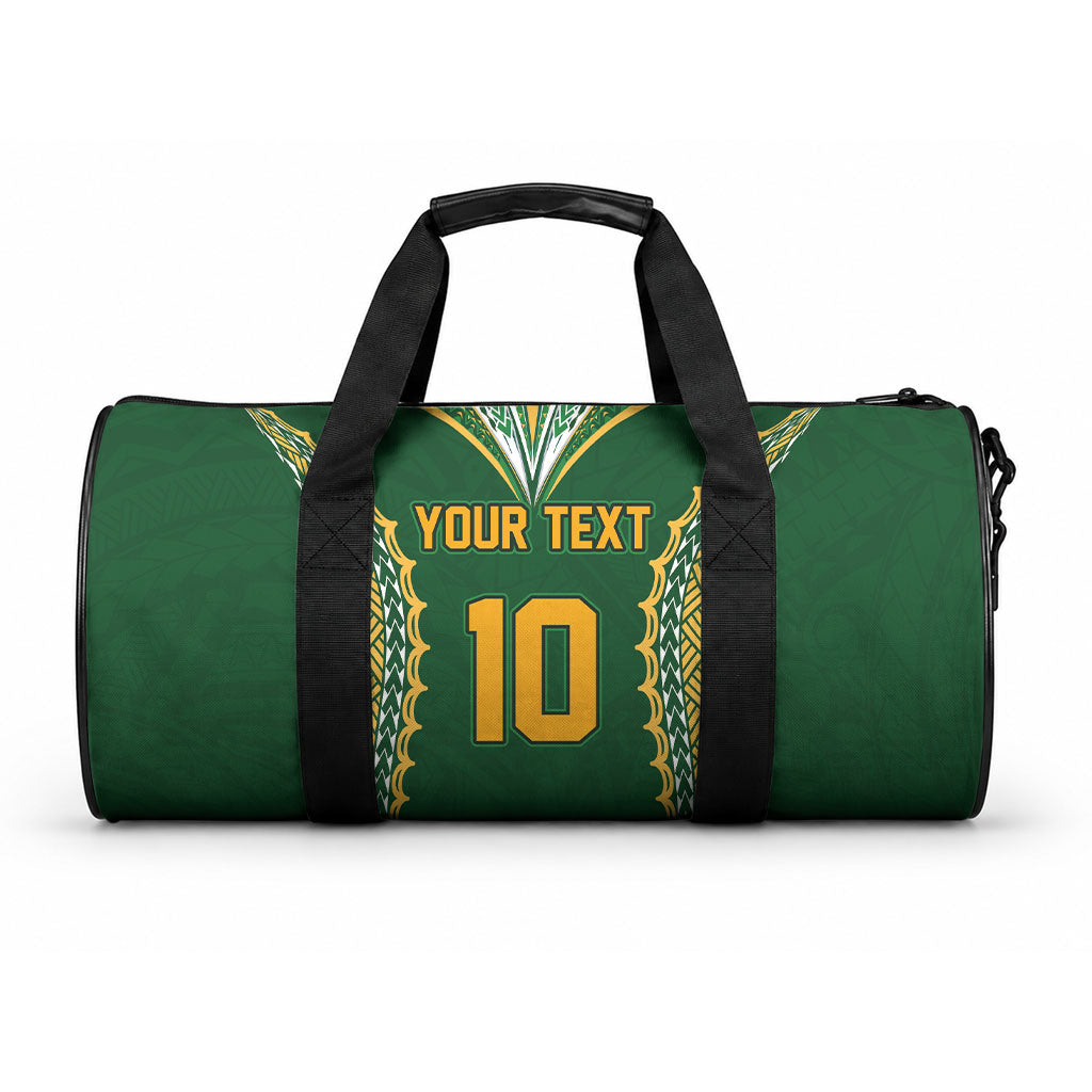 Custom Cook Islands Rugby League Duffle Bag LT03 One size Green-Yellow - Polynesian Pride
