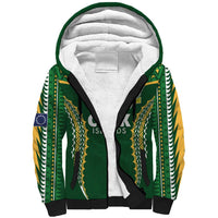 Custom Cook Islands Rugby League Sherpa Hoodie Tatau Tribal Pattern-Special Edition Green Color LT03 Unisex Green-Yellow - Polynesian Pride