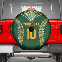 Custom Cook Islands Rugby League Spare Tire Cover Tatau Tribal Pattern-Special Edition Green Color LT03 - Polynesian Pride