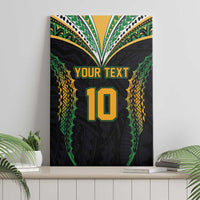 Custom Cook Islands Rugby League Canvas Wall Art Tatau Tribal Pattern-Special Edition Black Color