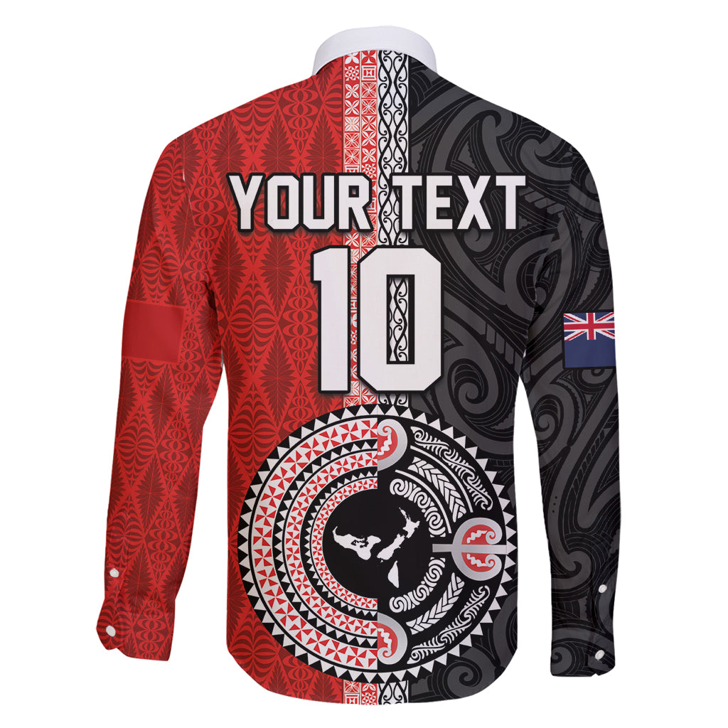 Custom Tonga and New Zealand Rugby Family Matching Summer Maxi Dress and Hawaiian Shirt Maori Mix Ngatu Pattern LT03 - Polynesian Pride