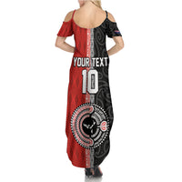 Custom Tonga and New Zealand Rugby Family Matching Summer Maxi Dress and Hawaiian Shirt Maori Mix Ngatu Pattern LT03 - Polynesian Pride