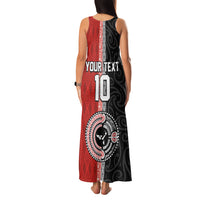 Custom Tonga and New Zealand Rugby Family Matching Tank Maxi Dress and Hawaiian Shirt Maori Mix Ngatu Pattern LT03 - Polynesian Pride