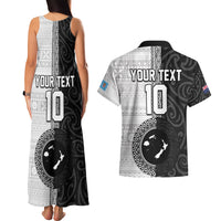 Custom Fiji and New Zealand Rugby Couples Matching Tank Maxi Dress and Hawaiian Shirt Tapa Mix Maori Pattern LT03 - Polynesian Pride