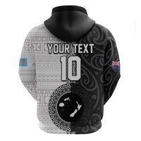 Custom Fiji and New Zealand Rugby Hoodie Tapa Mix Maori Pattern LT03 - Polynesian Pride