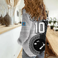 Custom Fiji and New Zealand Rugby Women Casual Shirt Tapa Mix Maori Pattern LT03 - Polynesian Pride