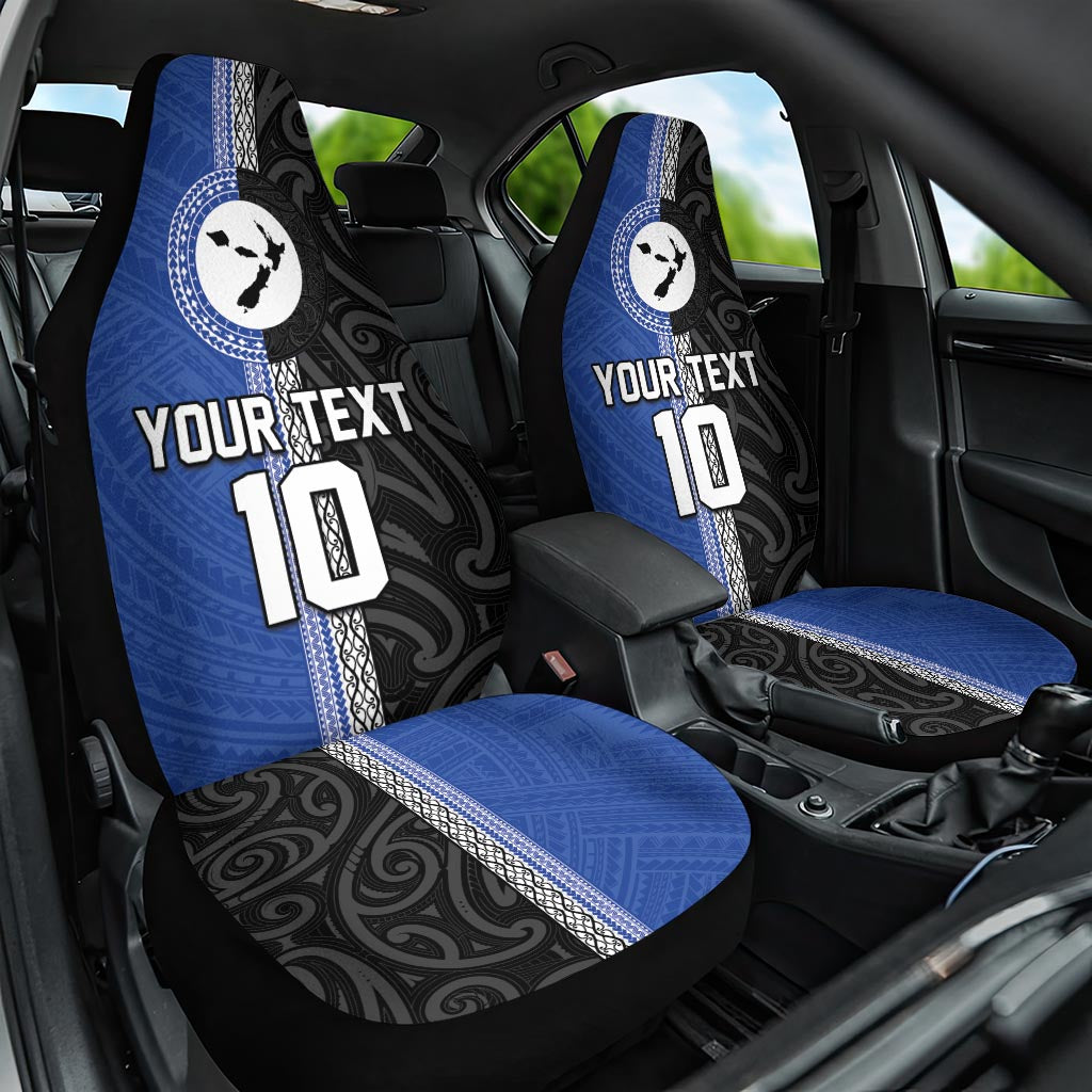 Custom Samoa and New Zealand Rugby Car Seat Cover Teuila Samoan and Maori Warrior LT03 One Size Black - Polynesian Pride