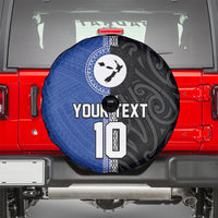 Custom Samoa and New Zealand Rugby Spare Tire Cover Teuila Samoan and Maori Warrior LT03 - Polynesian Pride