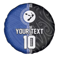 Custom Samoa and New Zealand Rugby Spare Tire Cover Teuila Samoan and Maori Warrior LT03 - Polynesian Pride
