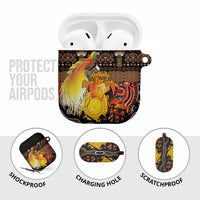 Australia and Papua New Guinea Together AirPods Case Kangaroo Aboriginal Art and Bird-of-paradise Oro Tribal Motifs LT03 - Polynesian Pride