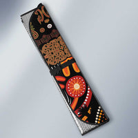 Australia and Papua New Guinea Together Auto Sun Shade Kangaroo Aboriginal Art and Bird-of-paradise Oro Tribal Motifs LT03 - Polynesian Pride