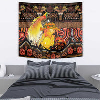 Australia and Papua New Guinea Together Tapestry Kangaroo Aboriginal Art and Bird-of-paradise Oro Tribal Motifs LT03 - Polynesian Pride