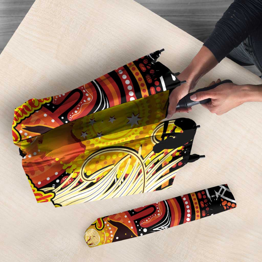 Australia and Papua New Guinea Together Umbrella Kangaroo Aboriginal Art and Bird-of-paradise Oro Tribal Motifs LT03 - Polynesian Pride