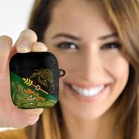 Chimpu Province Papua New Guinea AirPods Case Bird-of-paradise Art Tattoo and Melanesian Motifs LT03 Black - Polynesian Pride