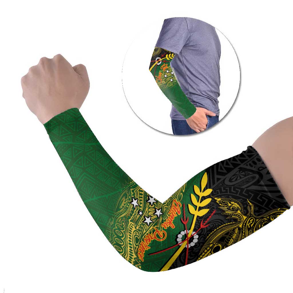 Personalized Chimpu Province Papua New Guinea Arm Sleeves Bird-of-paradise Art Tattoo and Melanesian Motifs - Polynesian Pride