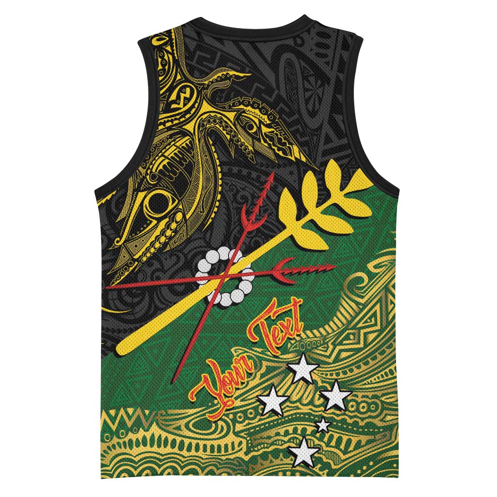Personalized Chimpu Province Papua New Guinea Basketball Jersey Bird-of-paradise Art Tattoo and Melanesian Motifs LT03 - Polynesian Pride