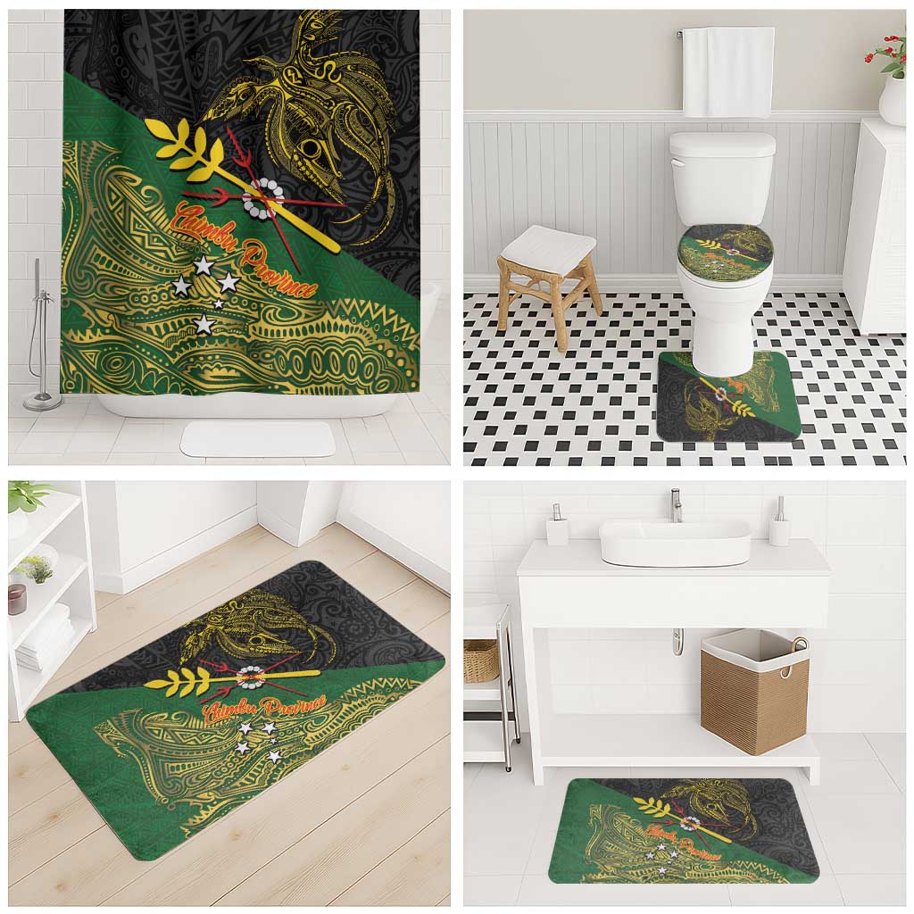 Chimpu Province Papua New Guinea Bathroom Set Bird-of-paradise Art Tattoo and Melanesian Motifs LT03 - Polynesian Pride