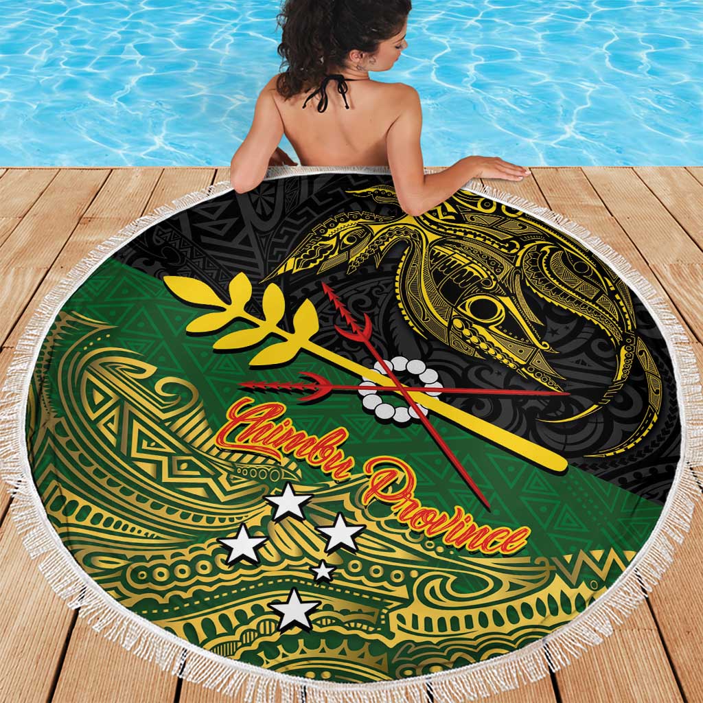Chimpu Province Papua New Guinea Beach Blanket Bird-of-paradise Art Tattoo and Melanesian Motifs LT03 - Polynesian Pride