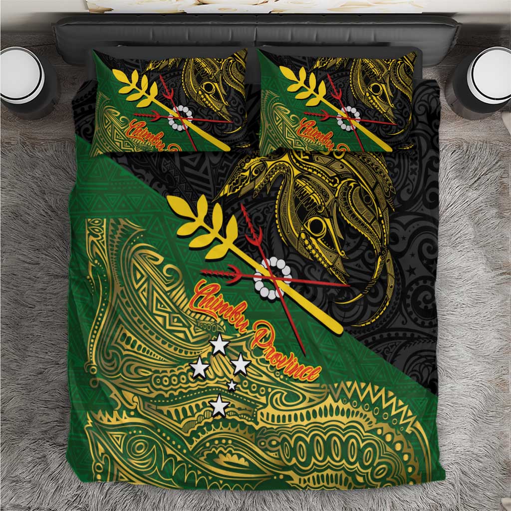 Chimpu Province Papua New Guinea Bedding Set Bird-of-paradise Art Tattoo and Melanesian Motifs LT03 Black - Polynesian Pride