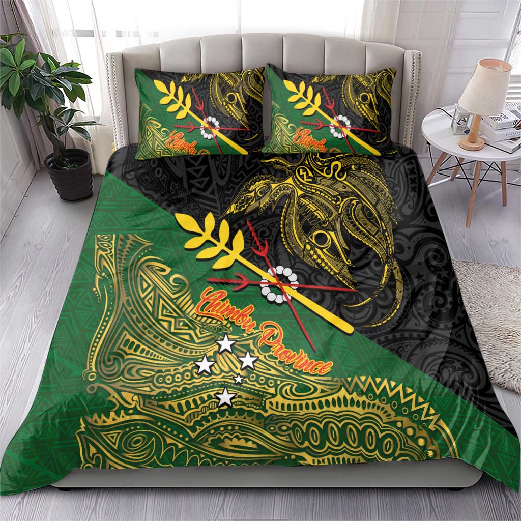 Chimpu Province Papua New Guinea Bedding Set Bird-of-paradise Art Tattoo and Melanesian Motifs LT03 - Polynesian Pride