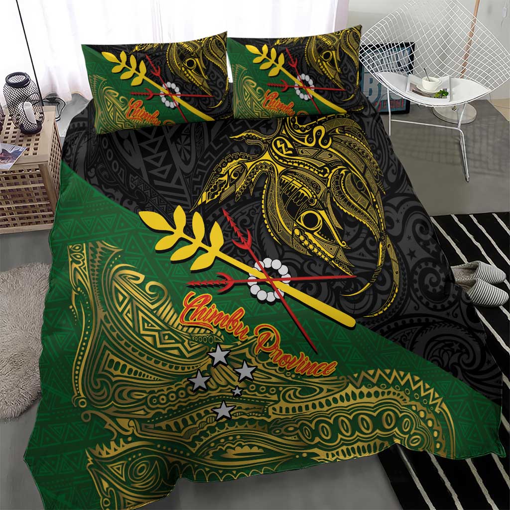 Chimpu Province Papua New Guinea Bedding Set Bird-of-paradise Art Tattoo and Melanesian Motifs LT03 - Polynesian Pride