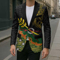 Personalized Chimpu Province Papua New Guinea Blazer Bird-of-paradise Art Tattoo and Melanesian Motifs LT03 - Polynesian Pride