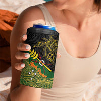 Chimpu Province Papua New Guinea 4 in 1 Can Cooler Tumbler Bird-of-paradise Art Tattoo and Melanesian Motifs LT03 - Polynesian Pride