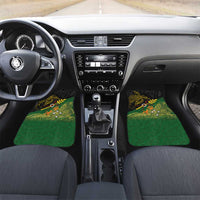 Personalized Chimpu Province Papua New Guinea Car Mats Bird-of-paradise Art Tattoo and Melanesian Motifs LT03 Set 2pcs - Front Black - Polynesian Pride