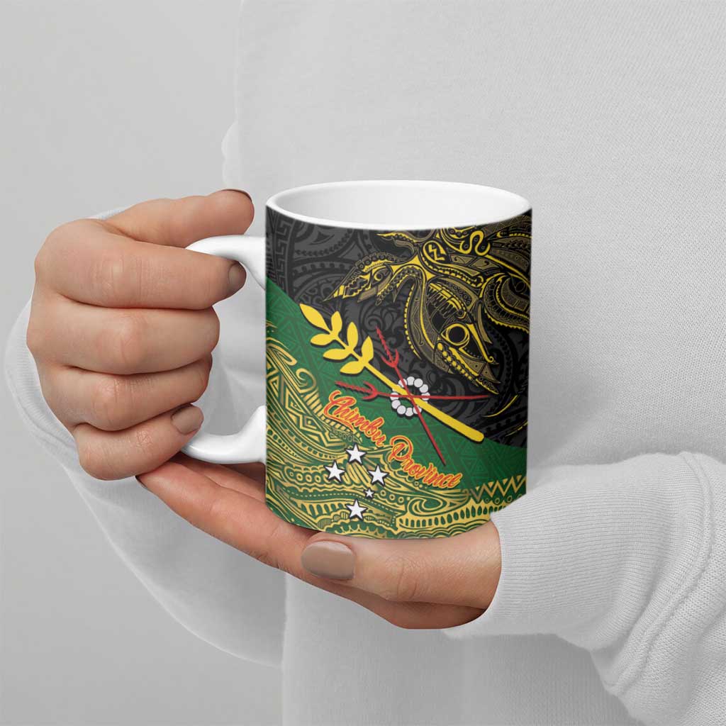 Chimpu Province Papua New Guinea Ceramic Mug Bird-of-paradise Art Tattoo and Melanesian Motifs LT03 - Polynesian Pride
