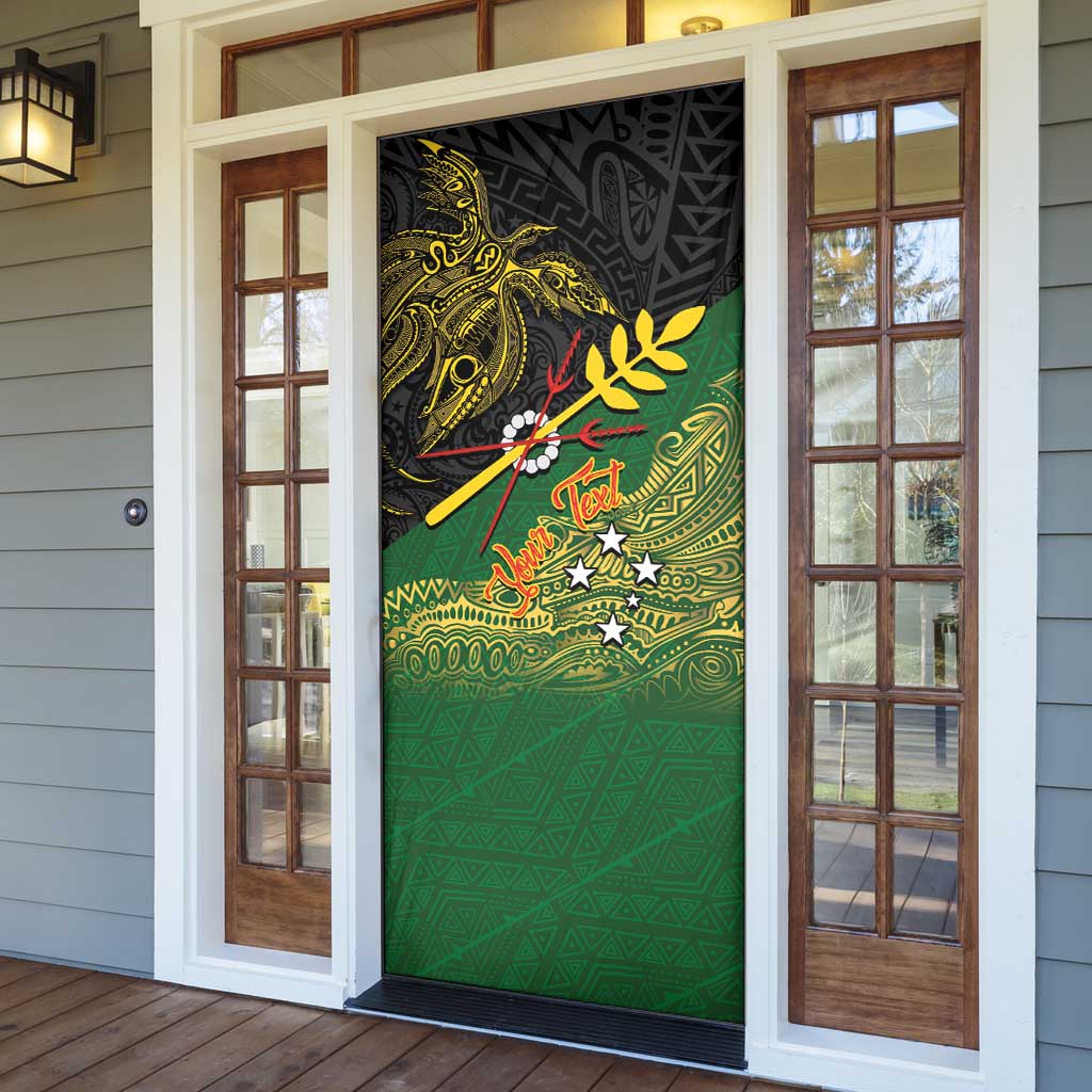 Personalized Chimpu Province Papua New Guinea Door Cover Bird-of-paradise Art Tattoo and Melanesian Motifs LT03 - Polynesian Pride