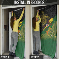 Personalized Chimpu Province Papua New Guinea Door Cover Bird-of-paradise Art Tattoo and Melanesian Motifs LT03 - Polynesian Pride