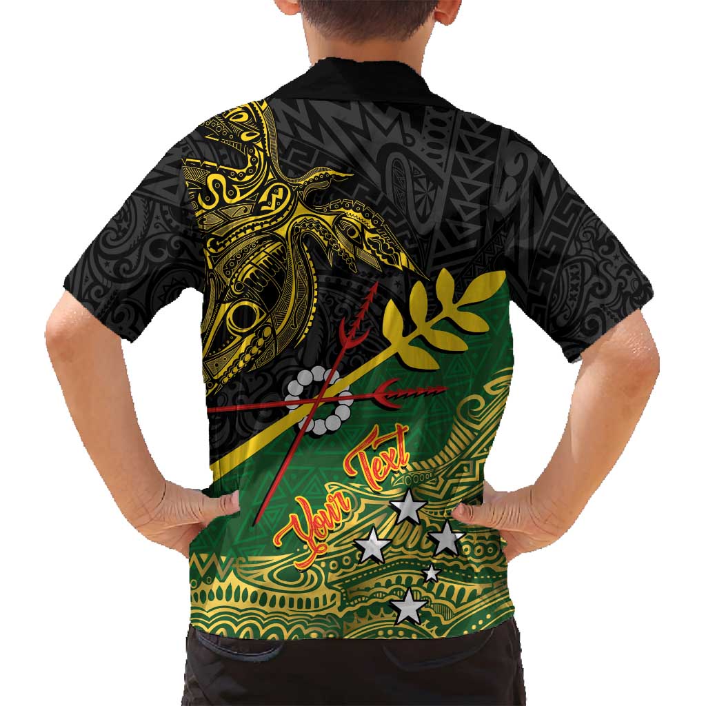 Personalized Chimpu Province Papua New Guinea Family Matching Tank Maxi Dress and Hawaiian Shirt Bird-of-paradise Art Tattoo and Melanesian Motifs - Polynesian Pride