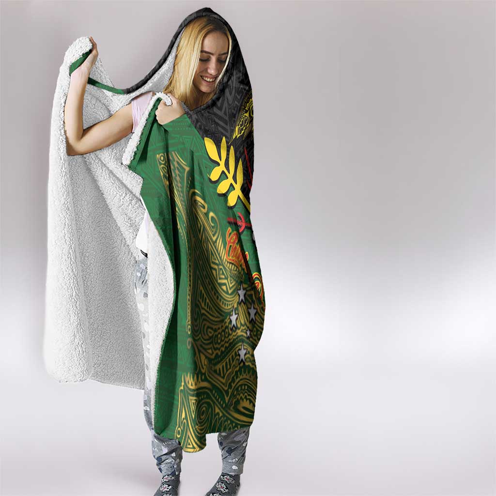 Chimpu Province Papua New Guinea Hooded Blanket Bird-of-paradise Art Tattoo and Melanesian Motifs LT03 - Polynesian Pride